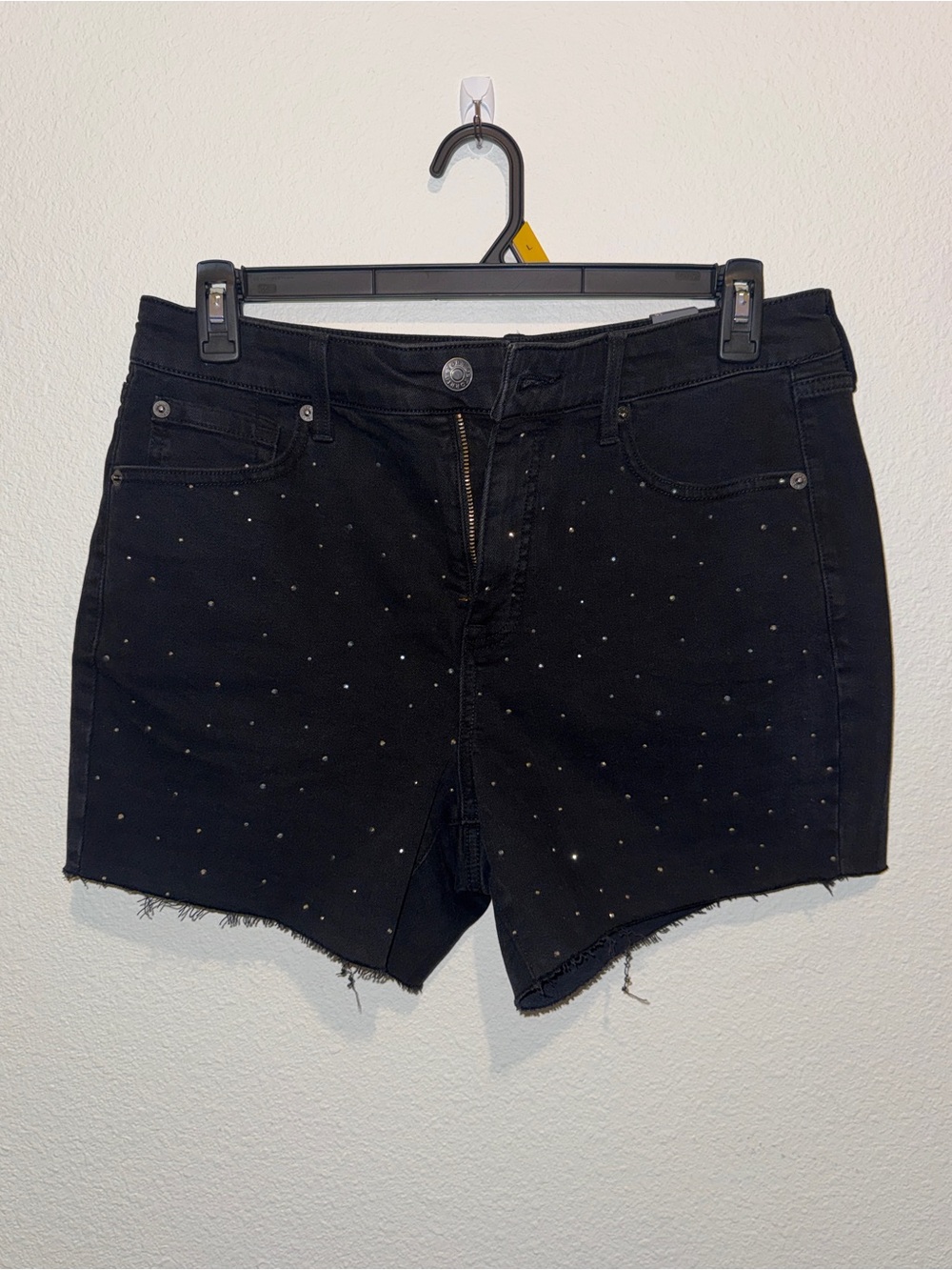 torrid Black Studded High-Rise Denim Shorts